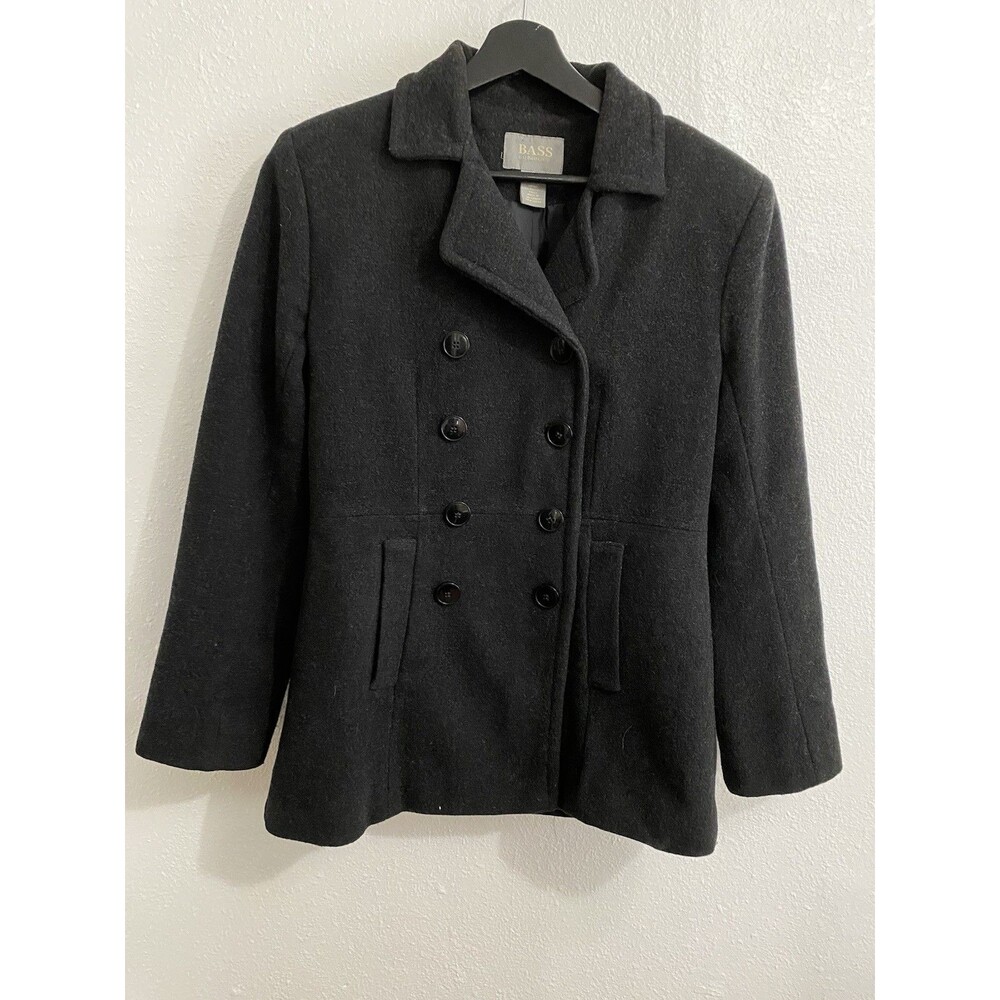 G.H. Bass Co Women’s Gray Wool Medium Length Peacoat S
